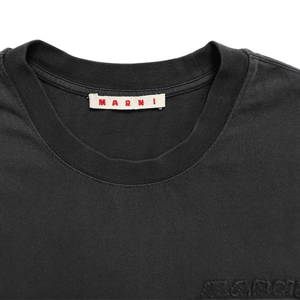 MARNI マルニ Marniパッチ ガーメントダイ 胸ポケット Tシャツ HUMU0358GX USCY94