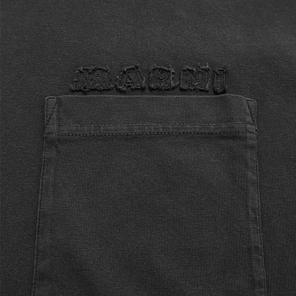 MARNI マルニ Marniパッチ ガーメントダイ 胸ポケット Tシャツ HUMU0358GX USCY94
