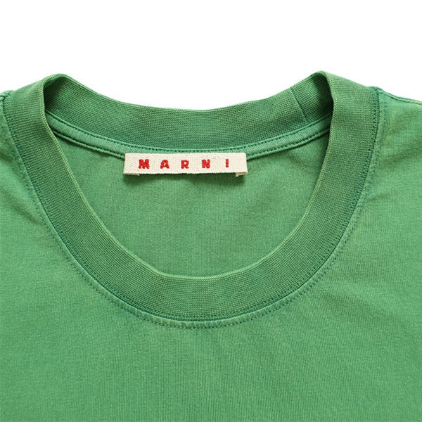 MARNI マルニ Marniパッチ ガーメントダイ 胸ポケット Tシャツ HUMU0358GX USCY94