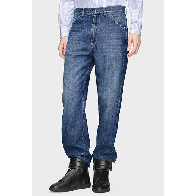 Maison Margiela STAINED DENIM TROUSERS S50LA0252 M30021