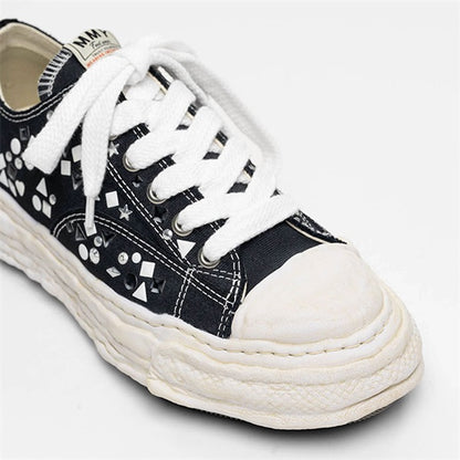 Maison MIHARA YASUHIRO メゾンミハラヤスヒロ PETERSON23 ピーターソン エンブリッシュド キャンバススニーカー A16FW724