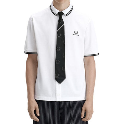 FRED PERRY x KRIS VAN ASSCHE フレッドペリー クリスヴァンアッシュ ネクタイ付き ピケシャツ SM2110