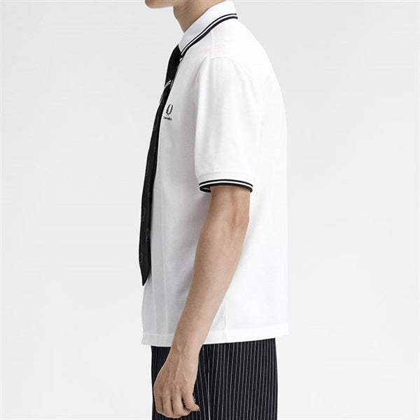 FRED PERRY x KRIS VAN ASSCHE フレッドペリー クリスヴァンアッシュ ネクタイ付き ピケシャツ SM2110