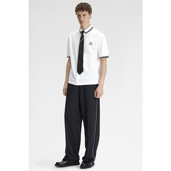 FRED PERRY x KRIS VAN ASSCHE フレッドペリー クリスヴァンアッシュ ネクタイ付き ピケシャツ SM2110