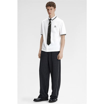 FRED PERRY x KRIS VAN ASSCHE フレッドペリー クリスヴァンアッシュ ネクタイ付き ピケシャツ SM2110