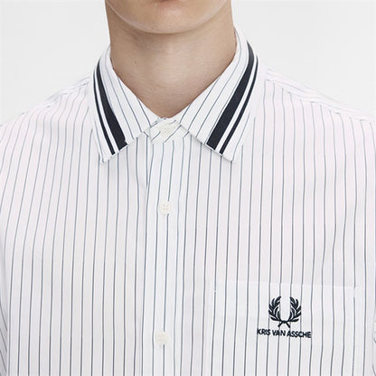 FRED PERRY x KRIS VAN ASSCHE フレッドペリー クリスヴァンアッシュ ピンストライプ シャツ SM2111