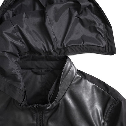 EMMETI エンメティ JURI HOODIE TECH ユリ フーディ テック フード付き レザージャケット