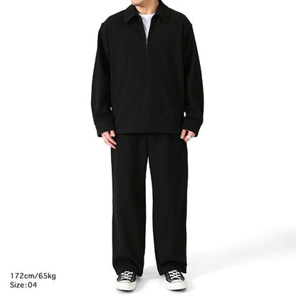 ATON エイトン コットンツイル タックワイドパンツ PRAGLM0104