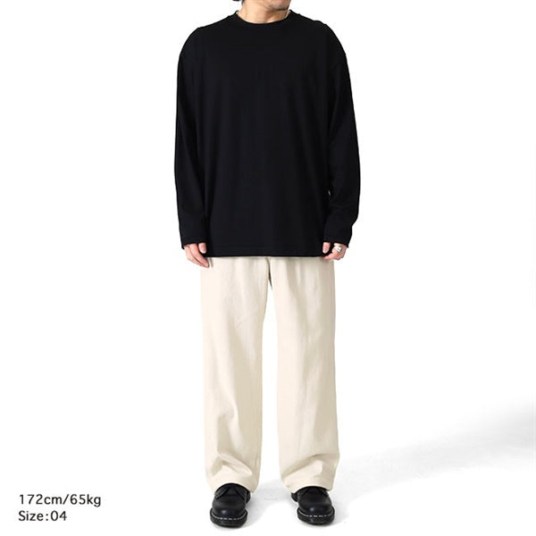 ATON エイトン コットンツイル タックワイドパンツ PRAGLM0104