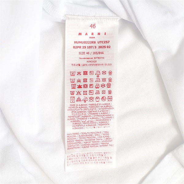 MARNI マルニ オーガニックコットン ロゴTシャツ HUMU0223X6 UTCZ57 **
