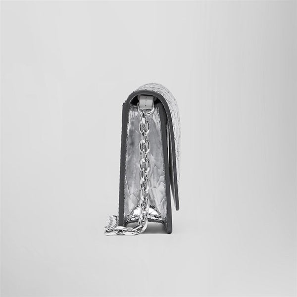 Maison Margiela メゾンマルジェラ ブロークンミラー チェーンウォレット SA3UI0018 P5016 シルバー 長財布 ショルダーポーチ ギフト プレゼント **