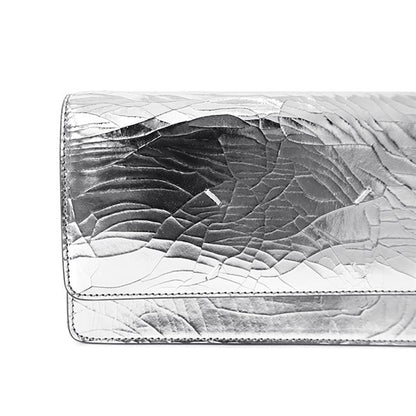 Maison Margiela メゾンマルジェラ ブロークンミラー チェーンウォレット SA3UI0018 P5016 シルバー 長財布 ショルダーポーチ ギフト プレゼント **