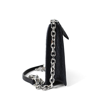 [SALE] Maison Margiela メゾンマルジェラ グレインレザー チェーン ウォレット SA1VL0038 P4455 黒 長財布 ショルダーポーチ ギフト プレゼント **