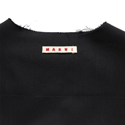 MARNI マルニ トロピカルウール ノーカラー Vネックシャツ CUMU0369A1 TW839 メンズ