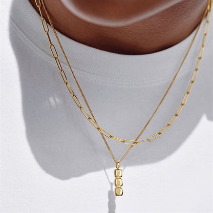 TOMWOOD トムウッド Box Chain Gold -24.5inch ボックスチェーン ゴールド ネックレス 100072 **