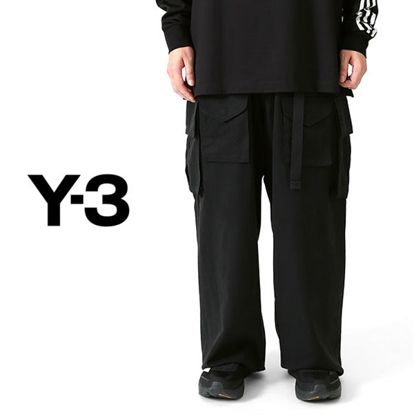 Y-3 ワイスリー ツイル ベルト付き カーゴパンツ JD9799