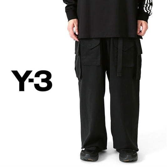 Y-3 ワイスリー ツイル ベルト付き カーゴパンツ JD9799