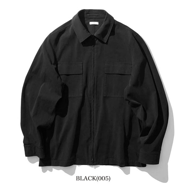 ATON エイトン コットンボイル サテン ジップジャケット JKAGCW0702