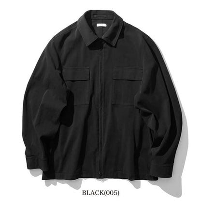 ATON エイトン コットンボイル サテン ジップジャケット JKAGCW0702