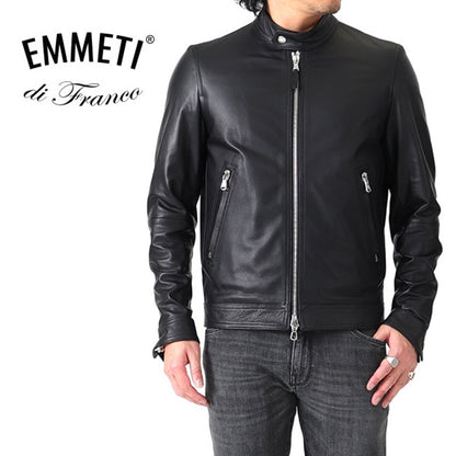 EMMETI エンメティMASSIMO マッシモ カーフレザー シングルライダースジャケット
