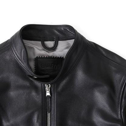 EMMETI エンメティMASSIMO マッシモ カーフレザー シングルライダースジャケット