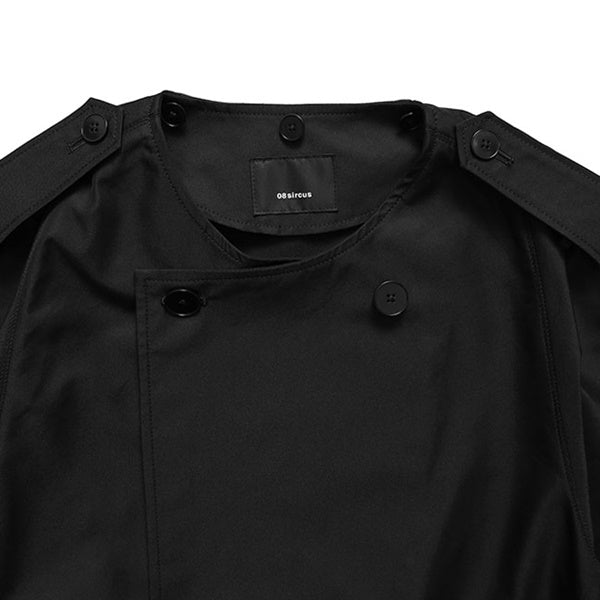 08sircus ゼロエイトサーカス ギザコットン ショート トレンチコート S26SS-OT04