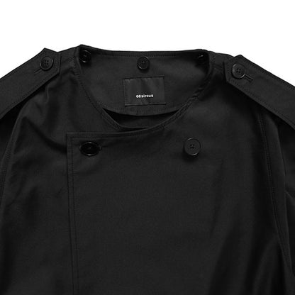 08sircus ゼロエイトサーカス ギザコットン ショート トレンチコート S26SS-OT04