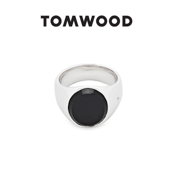 TOMWOOD トムウッド Oval Polished Black Onyx オーバル ポリッシュ ブラック オニキス リング 100840M **