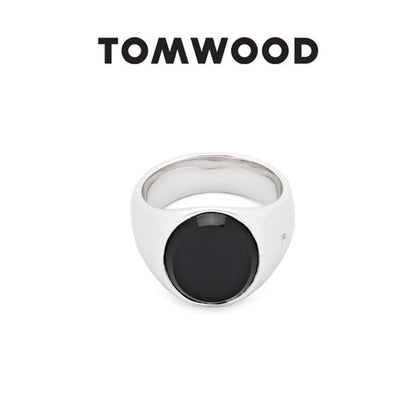 TOMWOOD トムウッド Oval Polished Black Onyx オーバル ポリッシュ ブラック オニキス リング 100840M **