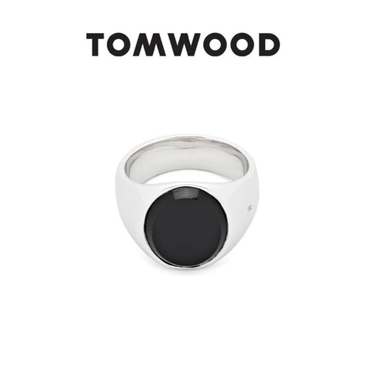 TOMWOOD トムウッド Oval Polished Black Onyx オーバル ポリッシュ ブラック オニキス リング 100840M **