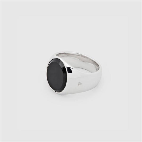 TOMWOOD トムウッド Oval Polished Black Onyx オーバル ポリッシュ ブラック オニキス リング 100840M **
