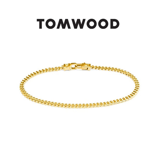 TOMWOOD トムウッド Curb Bracelet M Gold ゴールド チェーンブレスレット 100258 金 **