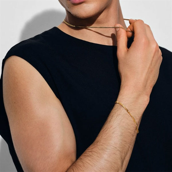 TOMWOOD トムウッド Curb Bracelet M Gold ゴールド チェーンブレスレット 100258 金 **