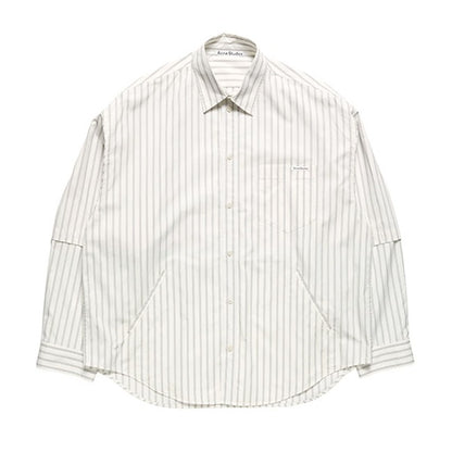 Acne Studios アクネストゥディオズ オーバーサイズ ダブルスリーブ ストライプシャツ FN-MN-SHIR000952