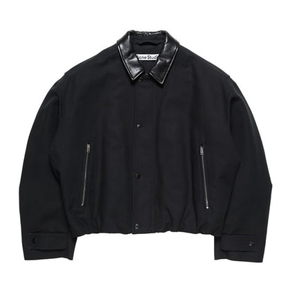 Acne Studios アクネストゥディオズ 襟レザー ショートレングス ボンバージャケット FN-MN-OUTW001243