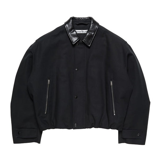 Acne Studios アクネストゥディオズ 襟レザー ショートレングス ボンバージャケット FN-MN-OUTW001243
