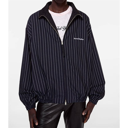 Acne Studios アクネストゥディオズ パッチワーク ピンストライプジャケット FN-MN-OUTW001281