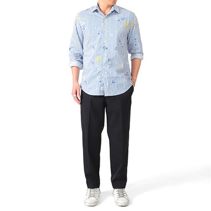 Frank&Eileen フランク&アイリーン FINBAR SPLP フィンバー ブラシペイント ストライプシャツ 3720700105