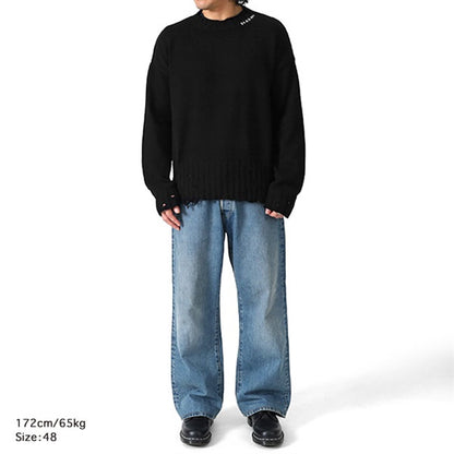 MARNI マルニ クルーネック ダメージ コットンニットセーター GCMG0210A0 UFC652