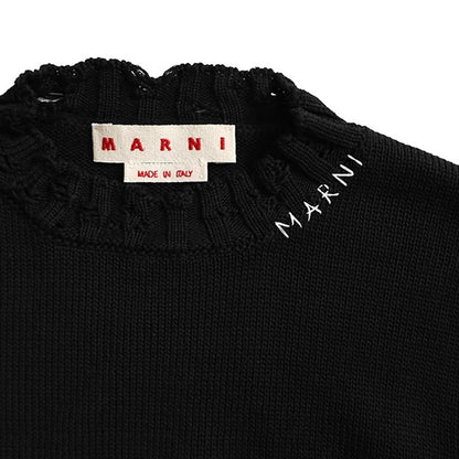 MARNI マルニ クルーネック ダメージ コットンニットセーター GCMG0210A0 UFC652