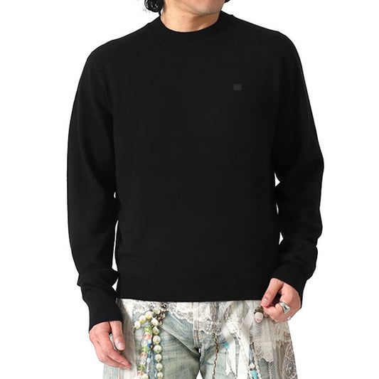 Acne Studios アクネストゥディオズ ヤクウール Faceロゴ クルーネックセーター FA-UX-KNIT000130