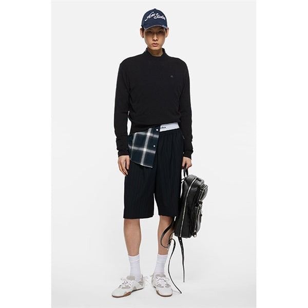 Acne Studios アクネストゥディオズ ヤクウール Faceロゴ クルーネックセーター FA-UX-KNIT000130