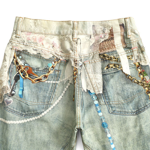 Acne Studios アクネストゥディオズ トロンプルイユプリント 2006 ワイドジーンズ FN-MN-TROU001129