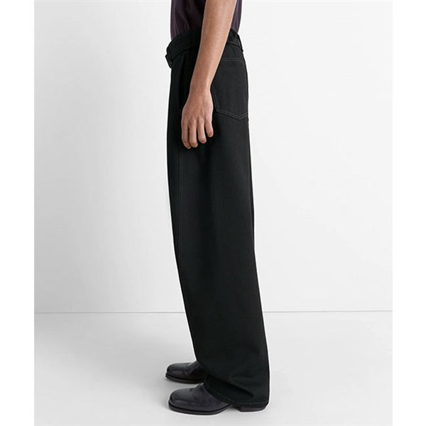 LEMAIRE ルメール ブラックデニム ツイスト ベルテッドパンツ PA326 LD1055
