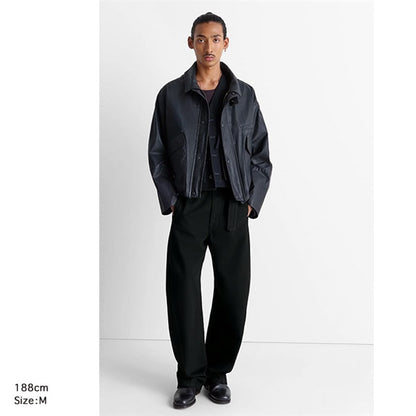 LEMAIRE ルメール ブラックデニム ツイスト ベルテッドパンツ PA326 LD1055