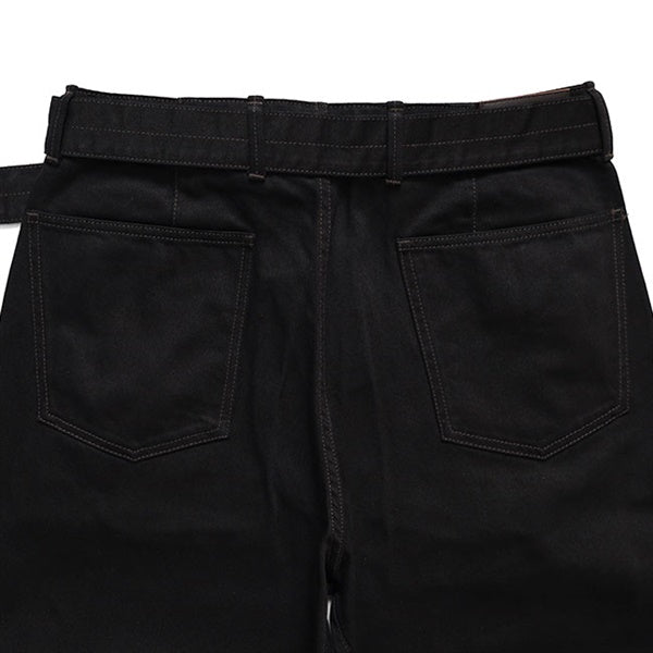 LEMAIRE ルメール ブラックデニム ツイスト ベルテッドパンツ PA326 LD1055