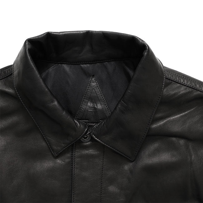 A LEATHER TRUCKER JACKET AUJ2662