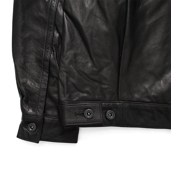 A LEATHER TRUCKER JACKET AUJ2662