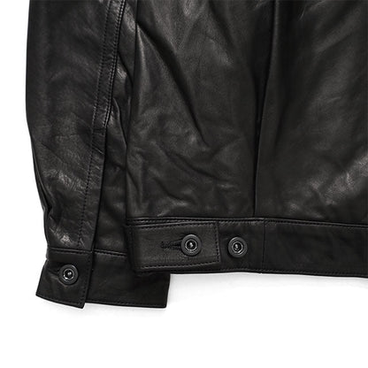 A LEATHER TRUCKER JACKET AUJ2662