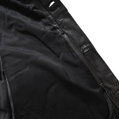 A LEATHER TRUCKER JACKET AUJ2662